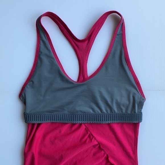 Nike Pink Racerback Side Ruffle Tank Top S - Picture 11 of 16